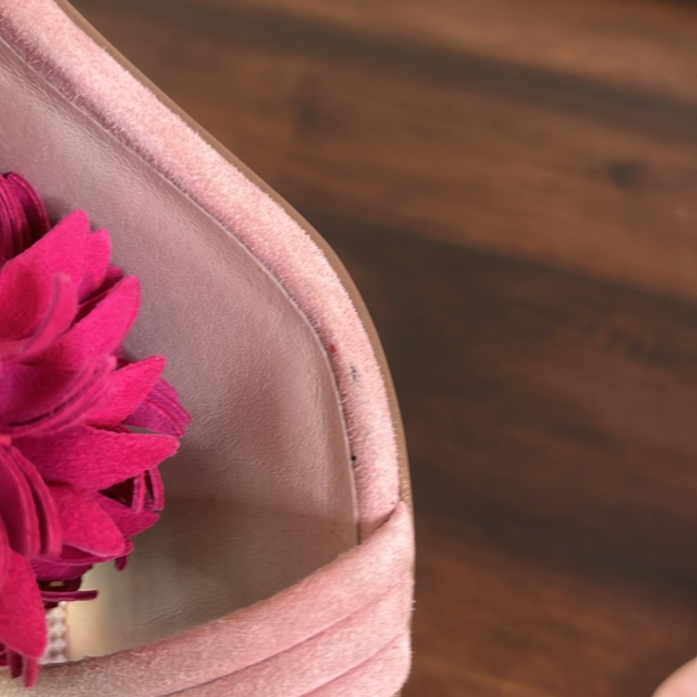 CECELIA NEW YORK Pink and Magenta Floral Ankle-Tie High Heel Sandals - Picture 9 of 13
